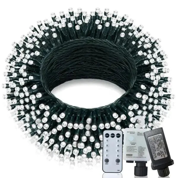 Super Bright LED Christmas Fairy Lights – 8 Twinkle Modes, Timer & Memory Function, Waterproof Outdoor/Indoor Holiday String Lights (UL588 Certified) Trees On Time