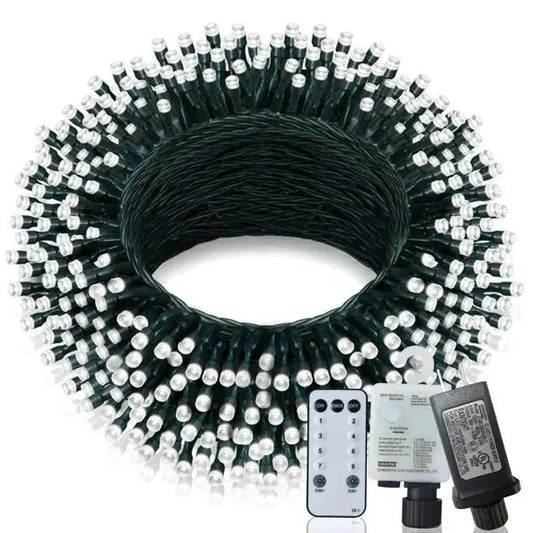 Super Bright LED Christmas Fairy Lights – 8 Twinkle Modes, Timer & Memory Function, Waterproof Outdoor/Indoor Holiday String Lights (UL588 Certified) Trees On Time
