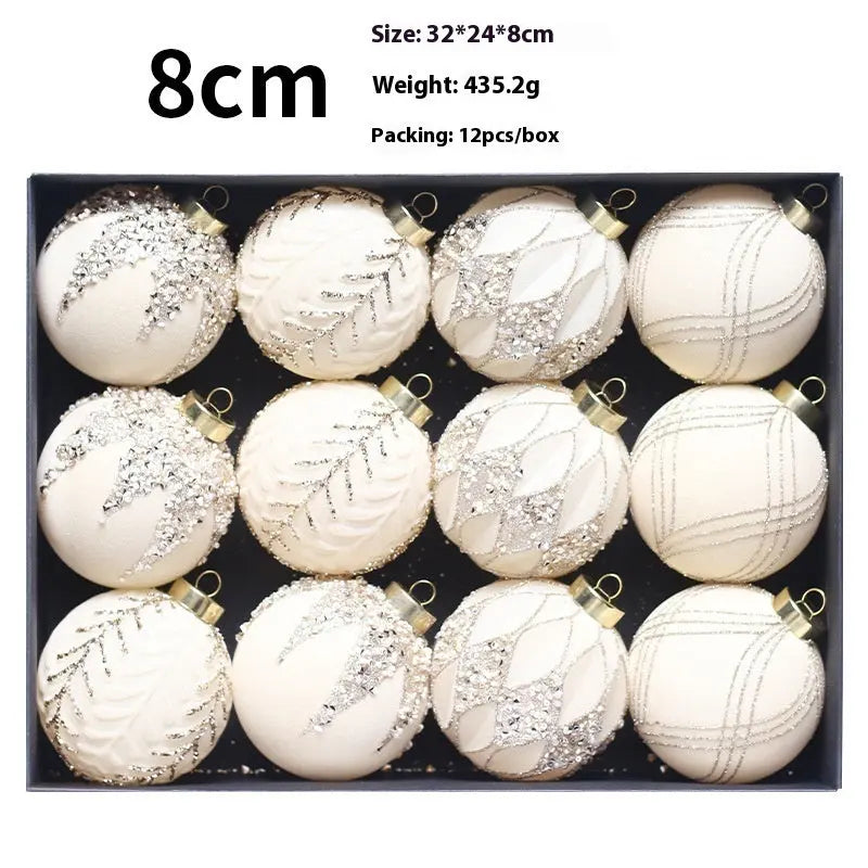 Christmas Ball Decorations Flocking Package Pendant Trees On Time