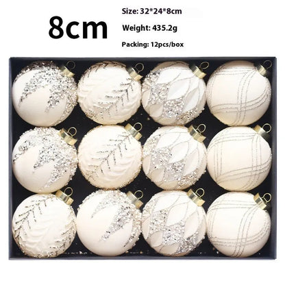 Christmas Ball Decorations Flocking Package Pendant Trees On Time