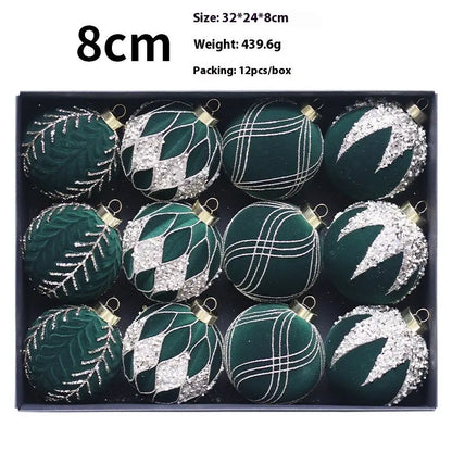 Christmas Ball Decorations Flocking Package Pendant Trees On Time