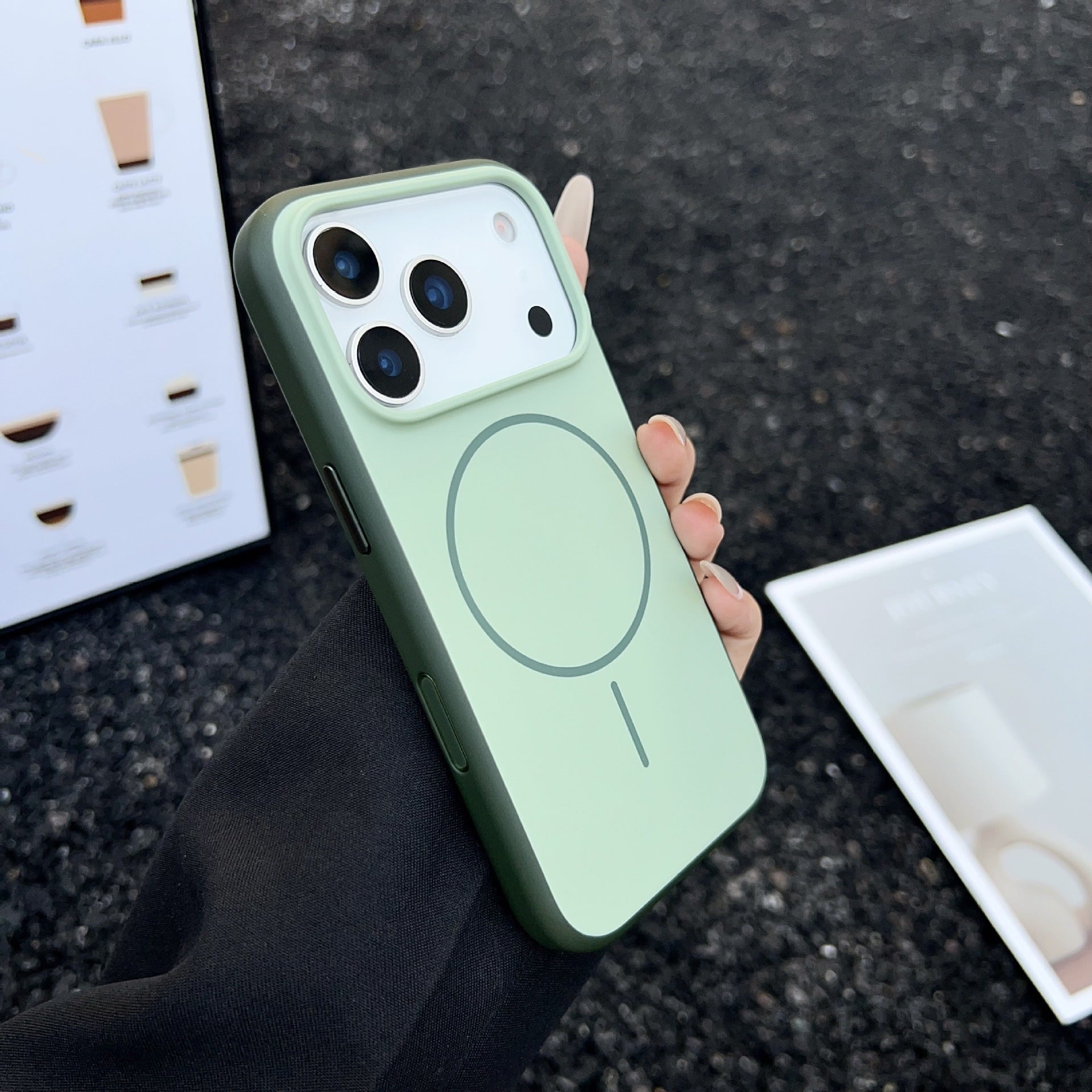 Christmas Edition Magnetic Frosted Phone Case for iPhone – Festive Contrast Colors