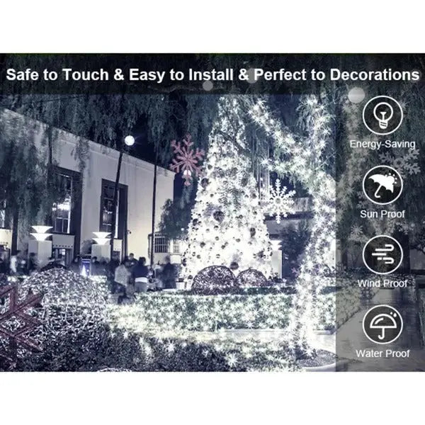 Super Bright LED Christmas Fairy Lights – 8 Twinkle Modes, Timer & Memory Function, Waterproof Outdoor/Indoor Holiday String Lights (UL588 Certified) Trees On Time